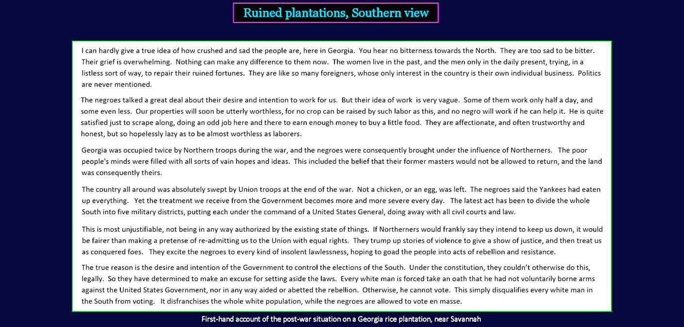 Civil War South, 1865